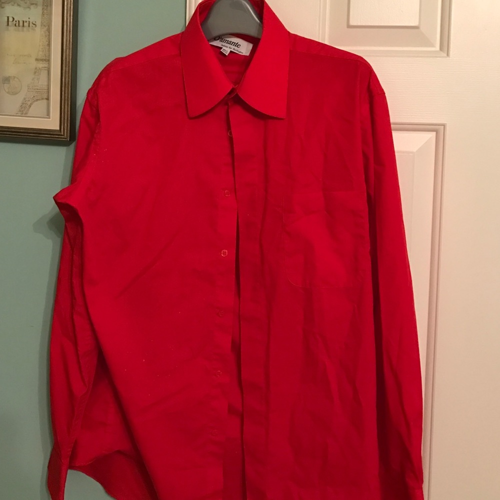 Red button up